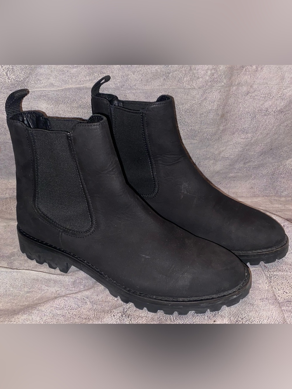 WORN 2X Thursday Legend Lug Sole Suede Leather Chelsea Boots Biker Moto 9.5 US
